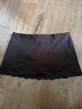 Windsor Black Mini Skirt with Lace Trim